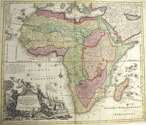  Amerika - 13 Bll. Landkarten: Afrika, Asien, Amerika.