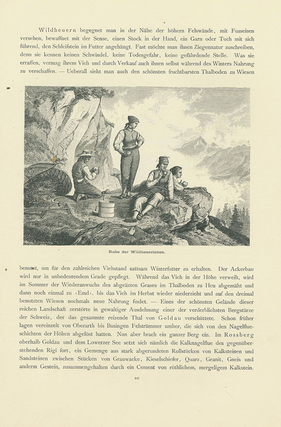 Theodor Gsell-Fels - Die Schweiz. 2 Bde. - Dabei: Unser Vaterland. 3 Bde.