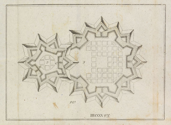 Carl August Struensee - Anfangsgründe der Kriegsbaukunst. 5 Bde.