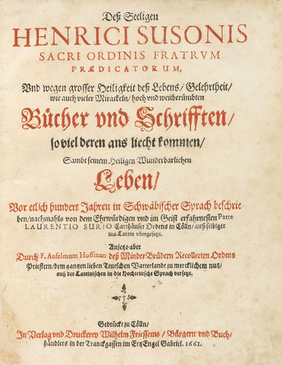 Heinrich Seuse - Bücher und Schriften