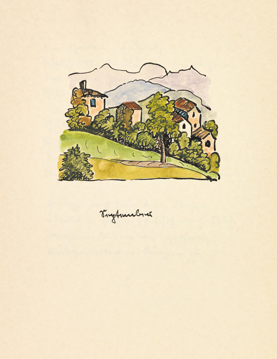 Hermann Hesse - Zwölf Gedichte. Manuskript mit Aquarellen. 1932. - Weitere Abbildung