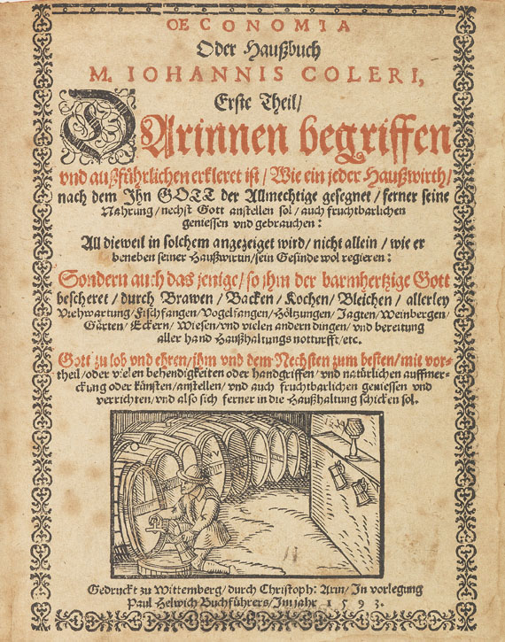 Johannes Coler - Calendarium Oeconomicum. 1593