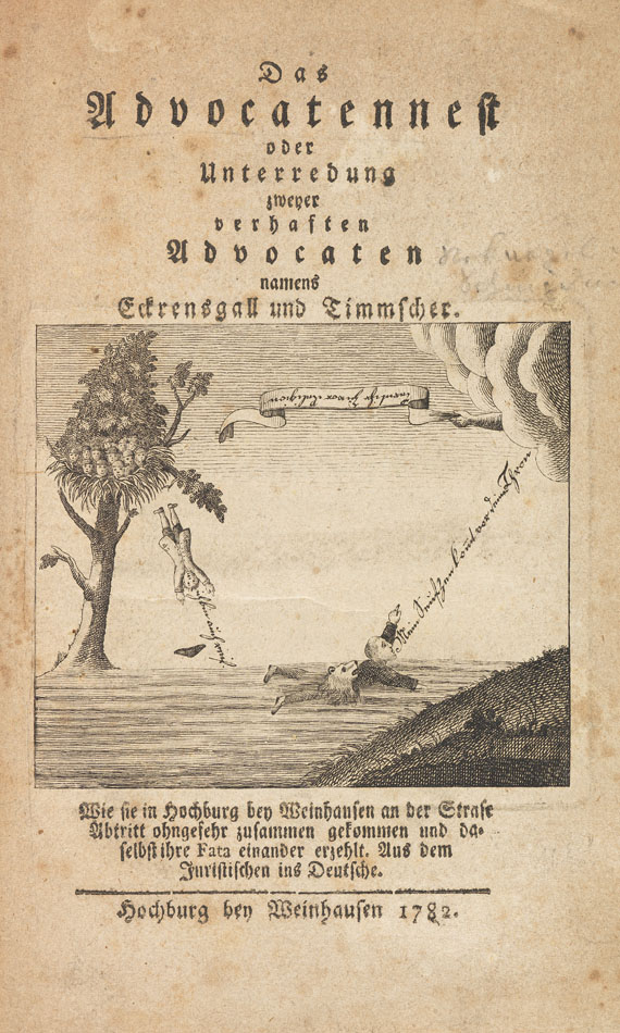 Advocatennest - Das Advocatennest. 1782.