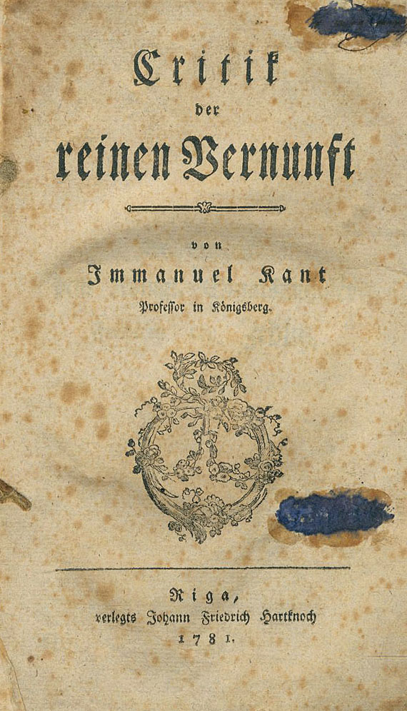 Immanuel Kant - Critik der reinen Vernunft