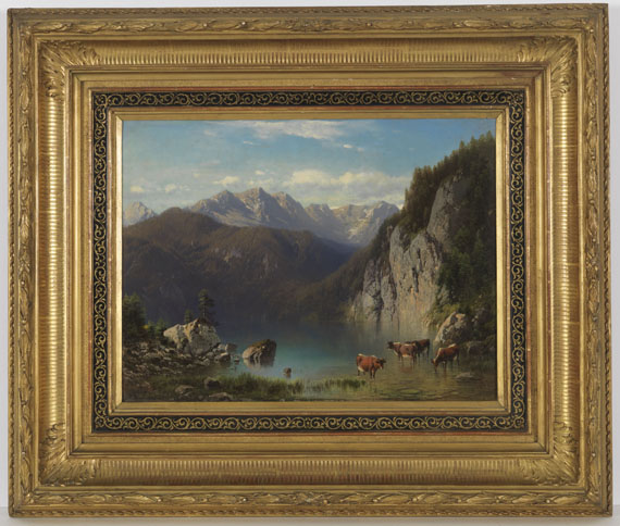 Carl Millner - Der Alpsee bei Hohenschwangau - Rahmenbild