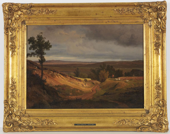 Louis Gurlitt - Heidelandschaft bei Silkeborg in Jütland, Dänemark - Rahmenbild