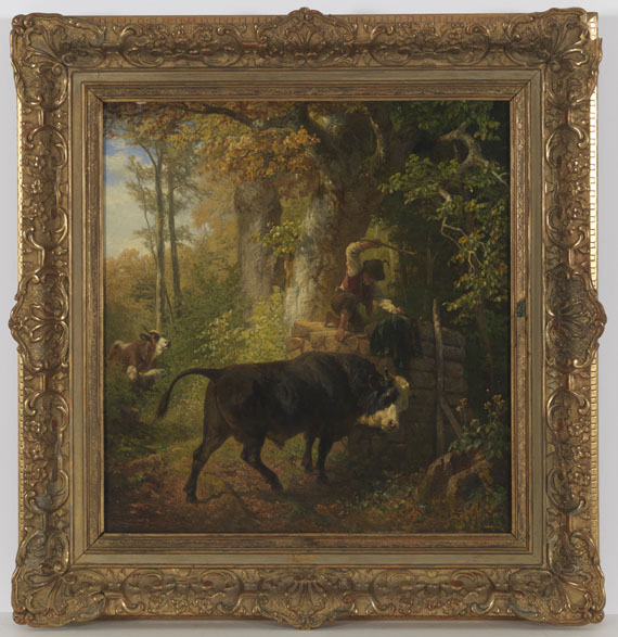 Friedrich Voltz - Der wildgewordene Stier - Rahmenbild