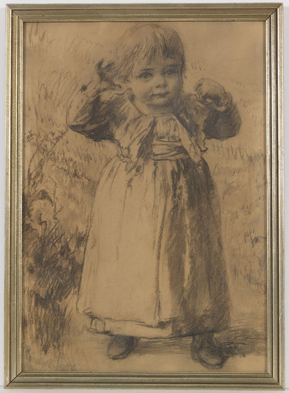 Wilhelm Carl Räuber - 2 Bll.: Kinderporträts (Adoptivtochter des Künstlers) - Rahmenbild