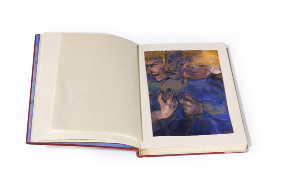 Emil Nolde - Drei Halbfiguren mit gelbem Haar und blauer Kleidung - Weitere Abbildung