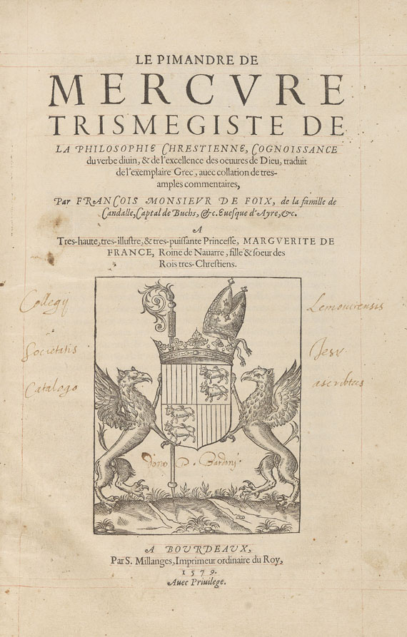 Hermes Trismegistos - Le Pimandre de Mercure Trismégiste