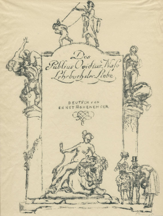 Max Slevogt - Des Publius Ovidius Naso Lehrbuch der Liebe. Vorzugsausgabe mit 8 handsign. Original-Lithographien