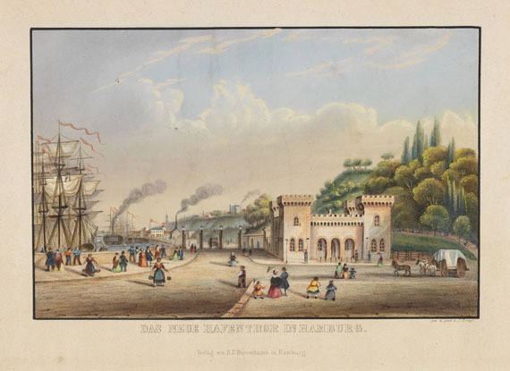  Hamburg - Ca. 180 Bll. kleine Ansichten von Hamburg/Norddeutschland. 18./19. Jh.