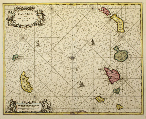  Afrika - 2 Bll. Azoren und Kanaren (Valk + Schenk). - Dabei: 1 Bl. Iles Acores (1791). Zus. 3 Bll.