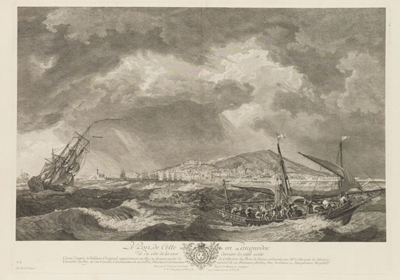 Joseph Vernet - 16 Bll.: Les ports de France (Cochin/Le Bas). 1760-80. - Weitere Abbildung