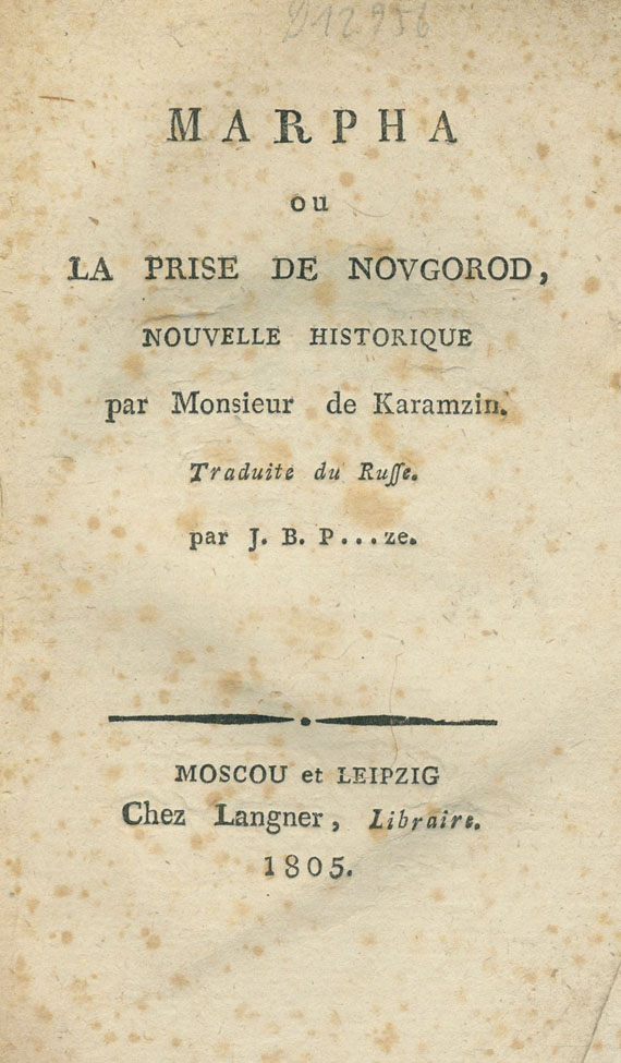 Nikolai M. Karamsin - Marph ou la prise de Novgorod