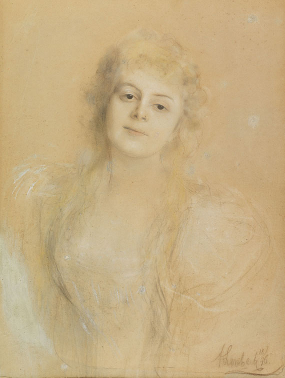 Franz von Lenbach - Porträt einer jungen Dame