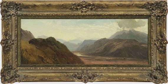 Carl Millner - Weiter Blick in das Etschtal bei Bozen - Rahmenbild