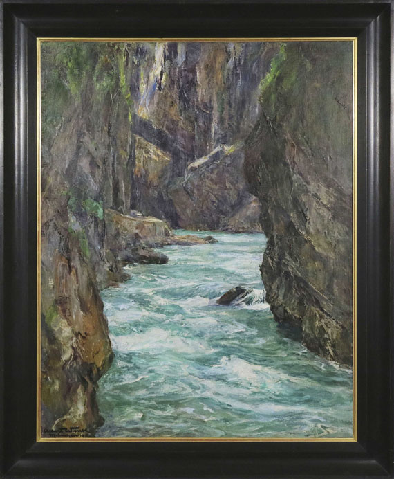 Albert Wenk - Die Partnachklamm bei Partenkirchen - Rahmenbild