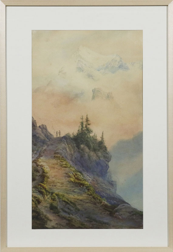 Edward Theodore Compton - Zugeschrieben - In den Dolomiten - Rahmenbild
