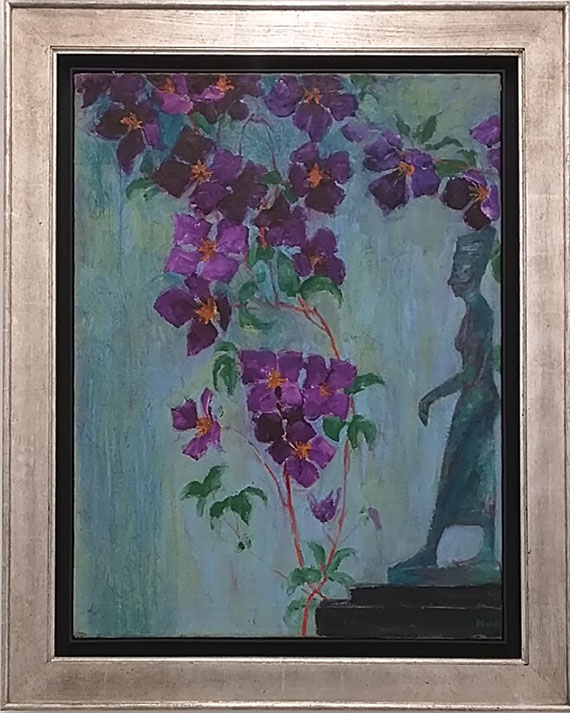 Emil Nolde - Figur und Clematis - Rahmenbild