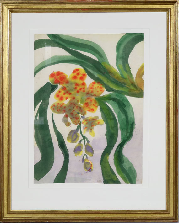 Emil Nolde - Orchideenzweig - Rahmenbild