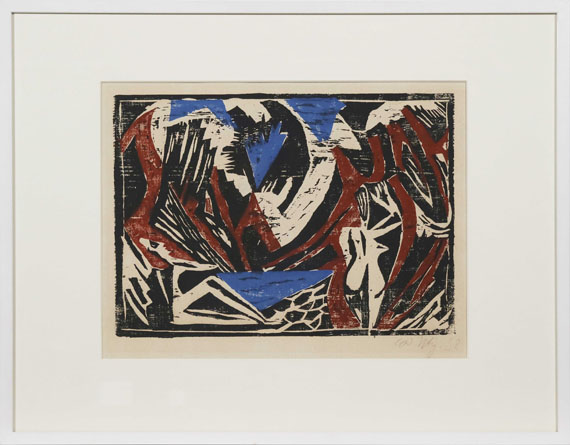 Ernst Wilhelm Nay - Zwei Badende am Bergsee - Rahmenbild