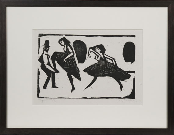 Ernst Ludwig Kirchner - Akrobatischer Tanz - Tanzgruppe, Mann maskiert - Rahmenbild