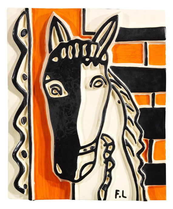 Fernand Léger - Le Cheval sur fond orange