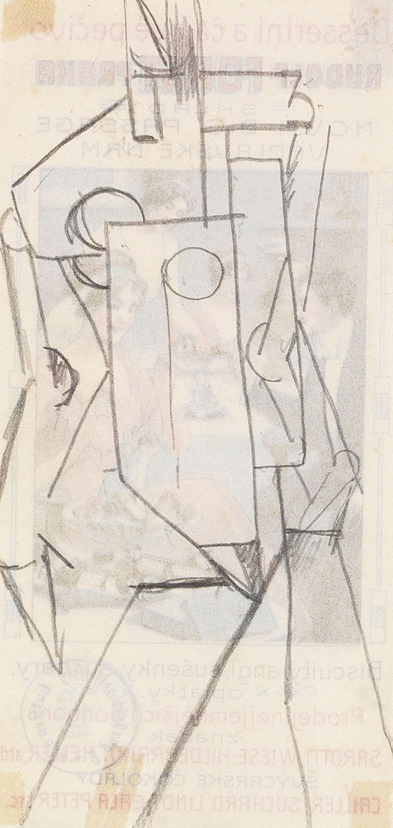 Otto Gutfreund - 3 Blätter: Kubistische Kompositionen - Weitere Abbildung