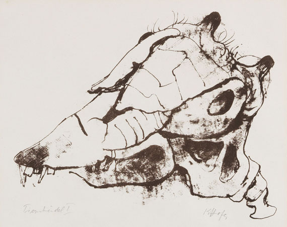 Karl Hofer - Konvolut: Mädchenakt. Weiblicher Halbakt mit aufgestütztem Kopf - Weitere Abbildung