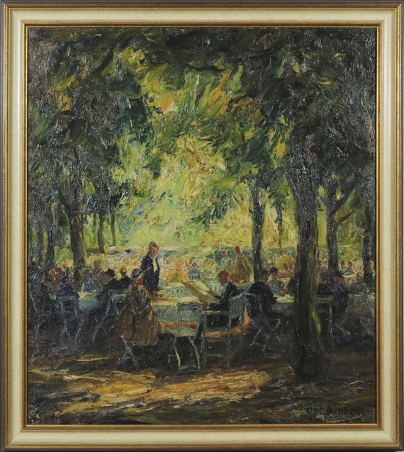 Otto Eduard Pippel - Hofgarten in München - Rahmenbild