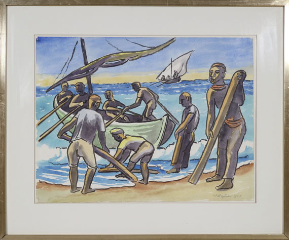 Hermann Max Pechstein - Ausfahrt zum Fischfang - Rahmenbild