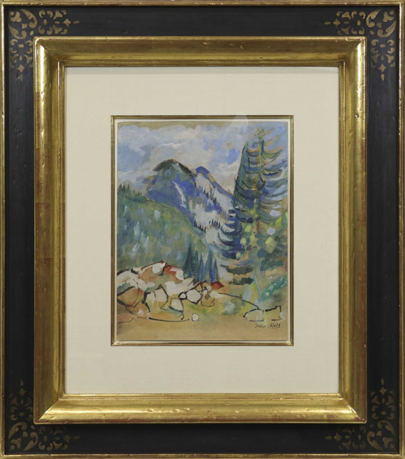 Oskar Moll - Berglandschaft I - Rahmenbild
