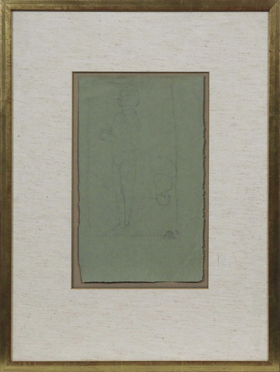 Paula Modersohn-Becker - Stehender Mächenakt - Rahmenbild