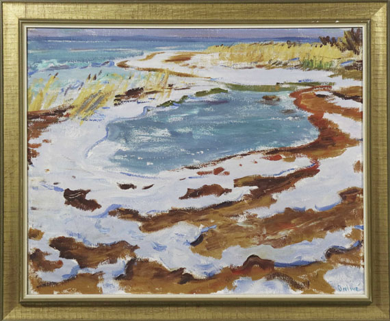 Arnold Balwé - Strand im Winter - Rahmenbild