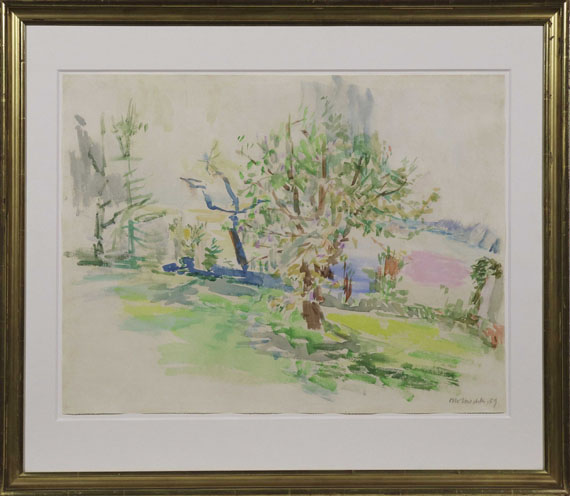 Oskar Kokoschka - Frühlingsgarten in Villeneuve - Rahmenbild