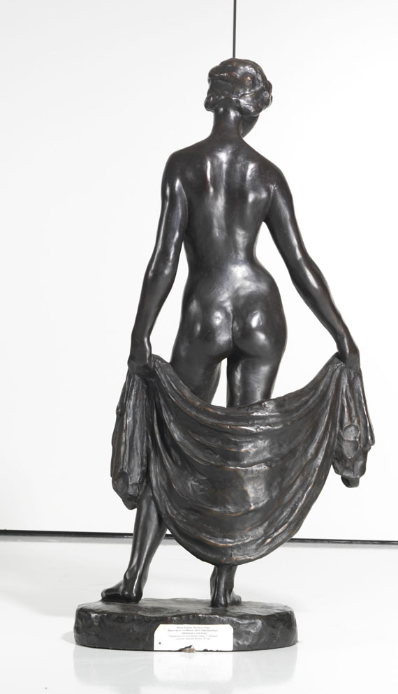 Fritz Klimsch - Mädchen mit Tuch - Rückseite