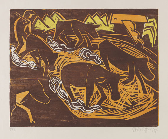 Heimkehrende Kühe, 1922