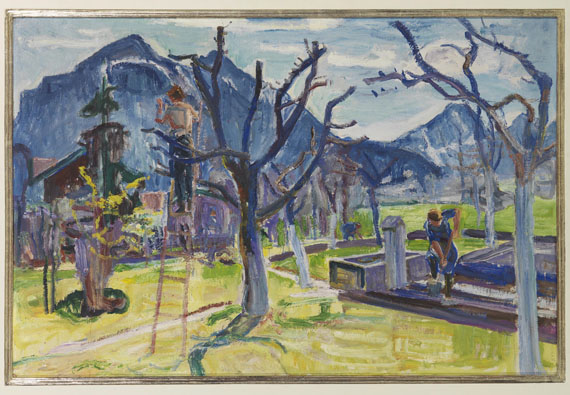 Maria Caspar-Filser - Aprilsonne (Hans auf der Leiter) - Rahmenbild