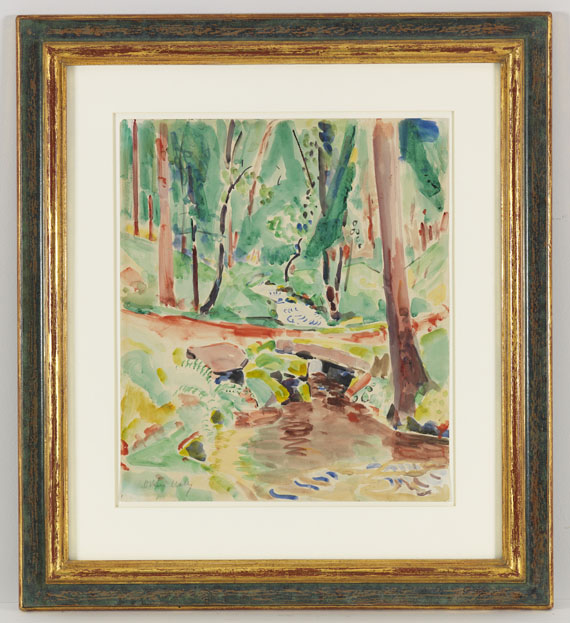 Oskar Moll - Waldbach II - Rahmenbild