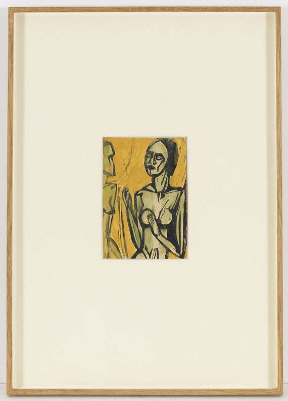 Erich Heckel - Stehender weiblicher Akt - Rahmenbild