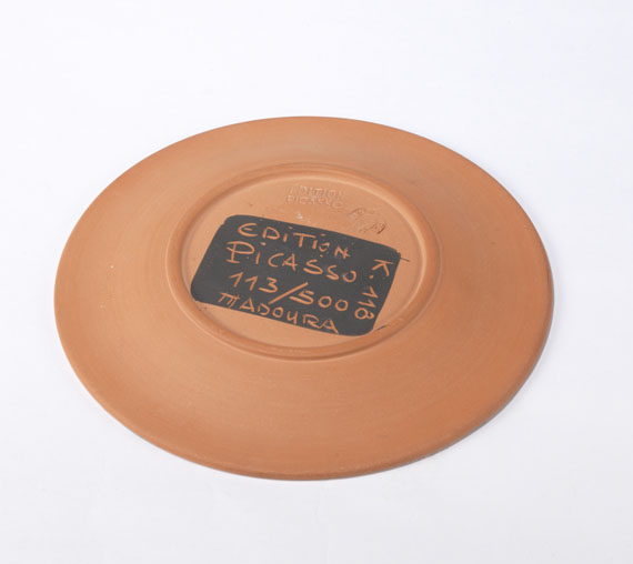 Pablo Picasso - Bull, rim with leaves - Rückseite