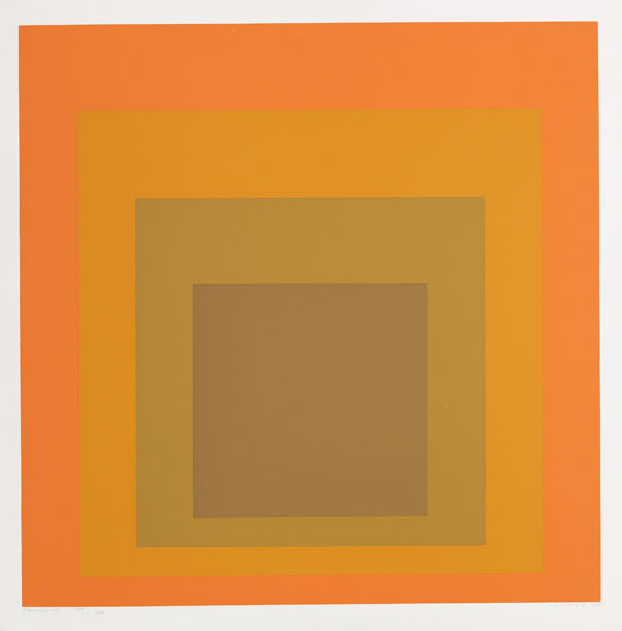 Josef Albers - Vier Blätter: Opalescent, Silent, Attic, Concord - Weitere Abbildung