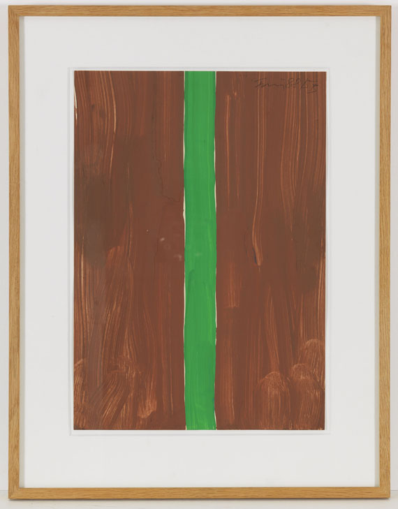Günther Förg - Ohne Titel (5B, braun mit grün) - Rahmenbild