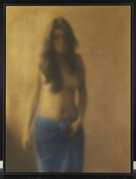 Nikolai Makarov - Akt mit blauem Tuch - Rahmenbild