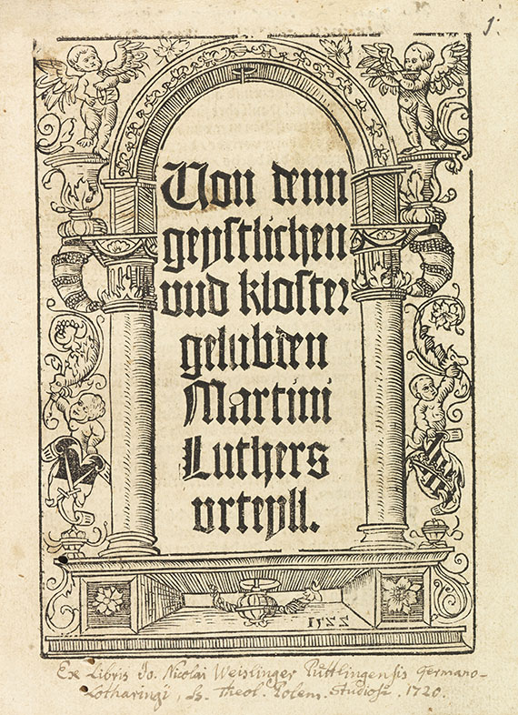 Martin Luther - De votis monasticis. 1522.