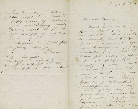 Theodor Fontane - Brief an F. Witte, 1851