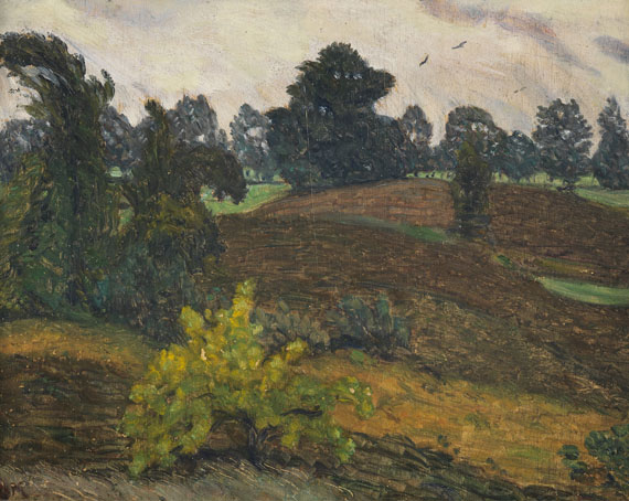 Modersohn - Stürmischer Tag über der Heide