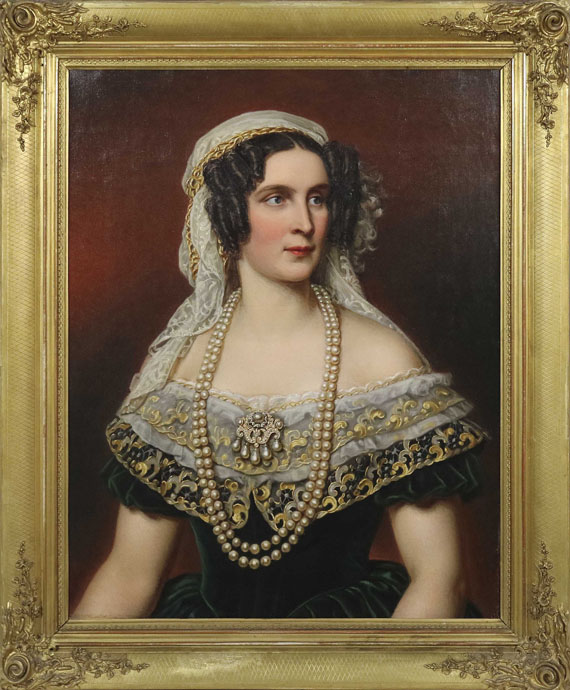 Joseph Karl Stieler - Königin Therese von Bayern - Rahmenbild