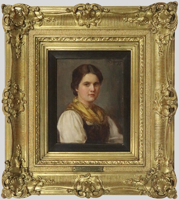 Franz von Defregger - Dirndl - Rahmenbild